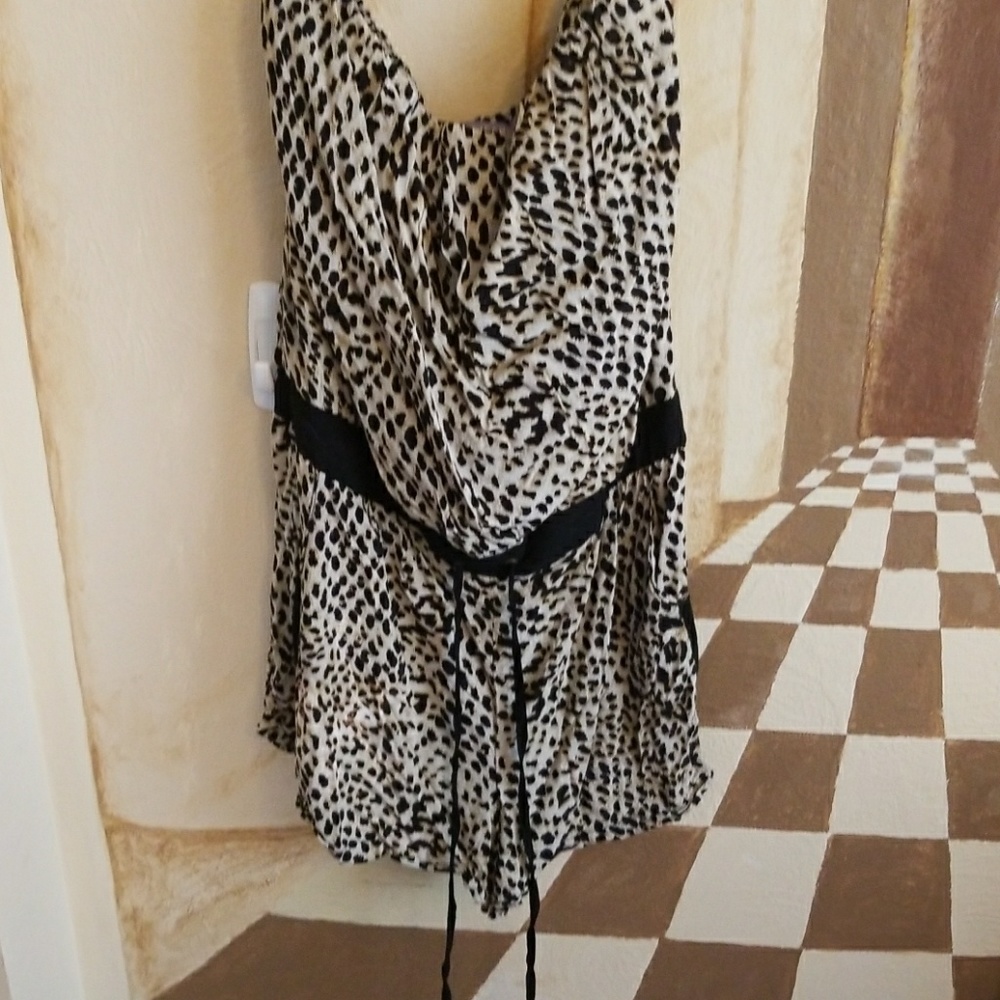 Leopard print romper